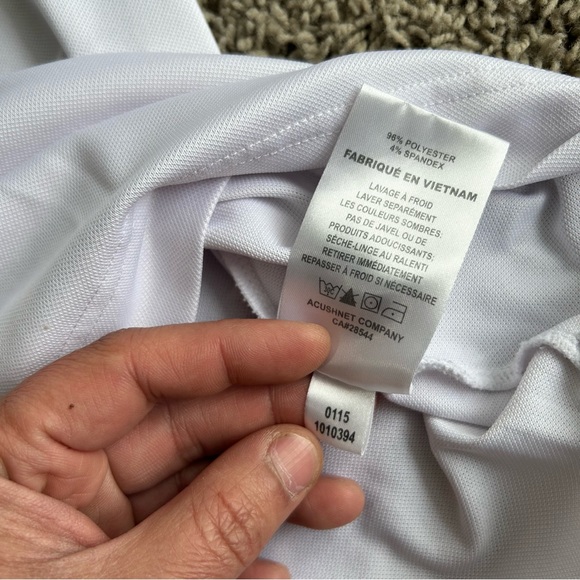 FootJoy FJ Polo Men's Large White "BLCC" Golf Active Performance Stretch Shirt - Picture 5 of 10